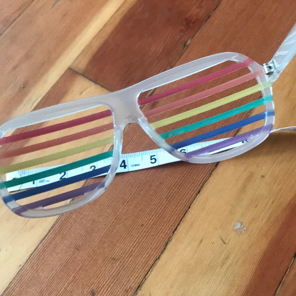 ❌SOLD❌ 80’s Style 🌈 Rainbow Glasses Plastic Frames - Picture 5 of 6